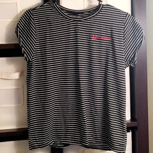 Black and White Striped Top